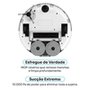 Robô Aspirador de Pó e Passa Pano KABUM! smart K1100, Mapeamento, MOP rotativo, Autolimpante, até 10000PA, APP, 220V, Branco - KSAR110020BR