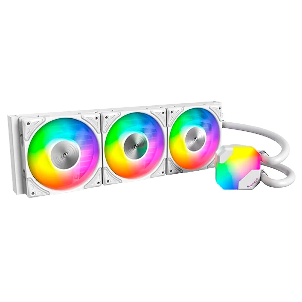 MONTECH HyperFlow ARGB 360 AIOクーラー Water Cooler Montech HyperFlow 360mm, ARGB, Branco