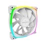 Kit 3 Fans Montech RX120, 120mm, PWM, ARGB, Lâmina Reversa, Branco - RX120 PWM White 3 in 1