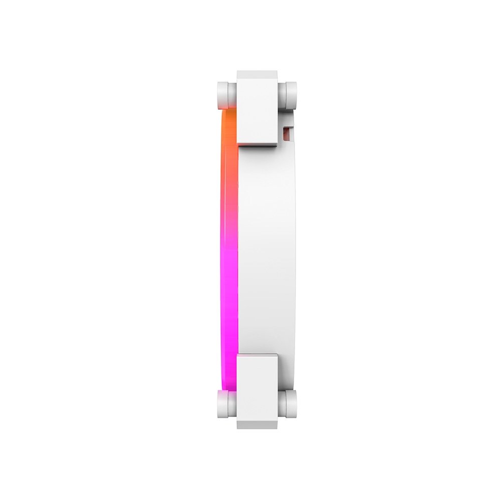 Kit 3 Fans Montech RX120, 120mm, PWM, ARGB, Lâmina Reversa, Branco - RX120 PWM White 3 in 1