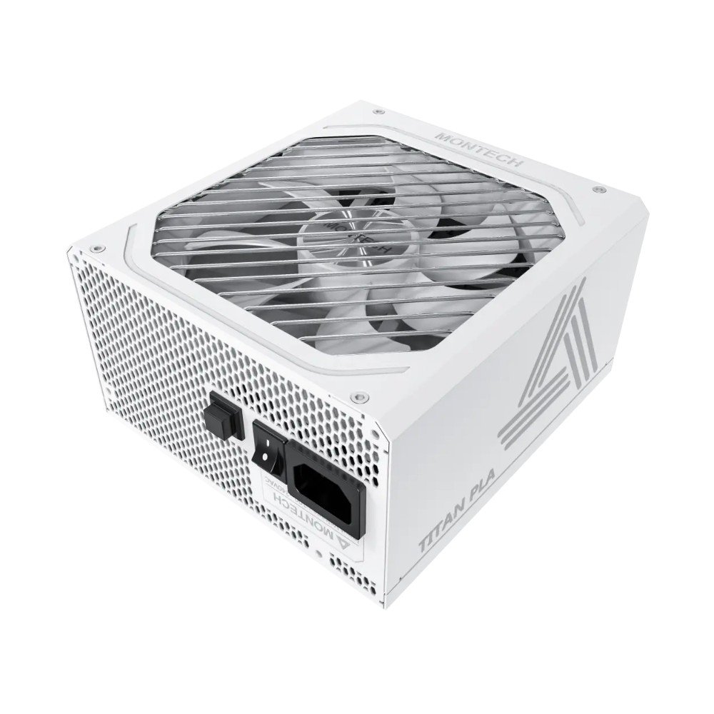 Fonte Montech TITAN PLA, 1200W, 80 Plus Platinum, Full Modular, ATX 3.1, PFC Ativo, Branco - TITAN PLA 1200W Fonte Montech TITAN PLA, 1200W, 80 Plus Platinum, Full Modular, ATX 3.1, PFC Ativo, Branco - TITAN PLA 1200W