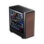 Gabinete Gamer Liketec Oak Wood, E-ATX, Painel Frontal com Detalhes em Madeira, Preto - LC-KB-WOD-2025-1003