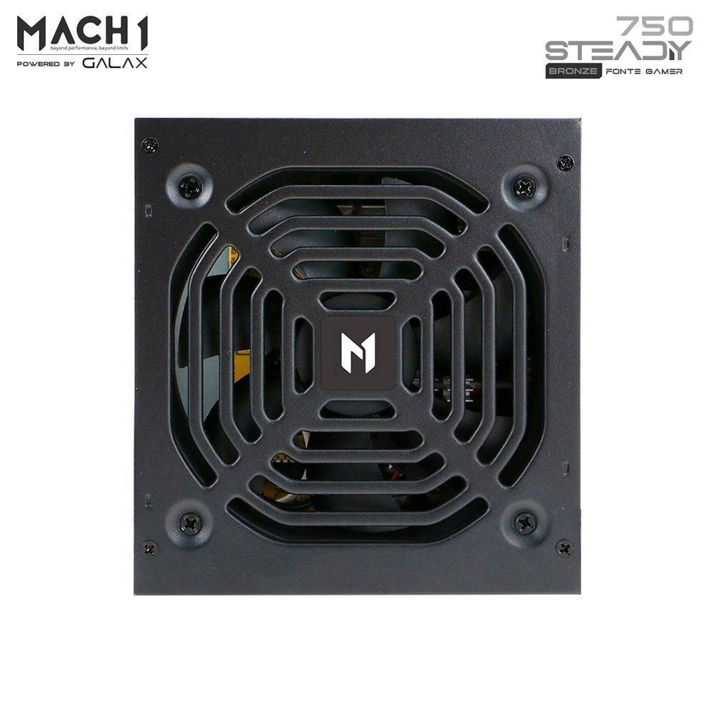 Fonte MACH1 Steady, 750W, 80 Plus Bronze, PFC Ativo, Preto - 750Steady Fonte MACH1 Steady, 750W, 80 Plus Bronze, PFC Ativo, Preto - 750Steady