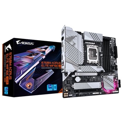 Placa Mãe Gigabyte B760M AORUS ELITE WIFI6E GEN5, Intel LGA 1700, mATX, DDR5, RGB, PCIe 5.0, Wi-Fi 6E, Bluetooth - B760M A E WF6E GEN5