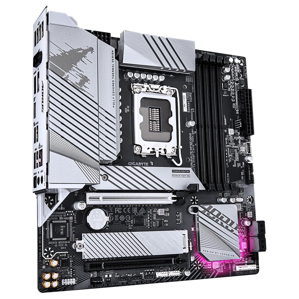 Placa Mãe Gigabyte B760M AORUS ELITE WIFI6E GEN5, Intel LGA 1700, mATX, DDR5, RGB,  PCIe 5.0, Wi-Fi 6E, Bluetooth - B760M A E WF6E GEN5