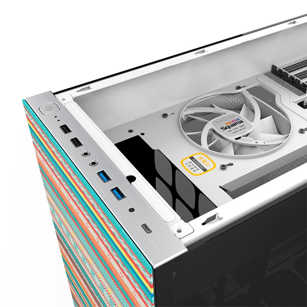 Gabinete Gamer Geometric Future Model 8 Bohemia, Mini Tower, ITX, Lateral em Vidro, Branco - GEO-M8-BOH Gabinete Gamer Geometric Future Model 8 Bohemia, Mini Tower, ITX, Lateral em Vidro, Branco - GEO-M8-BOH