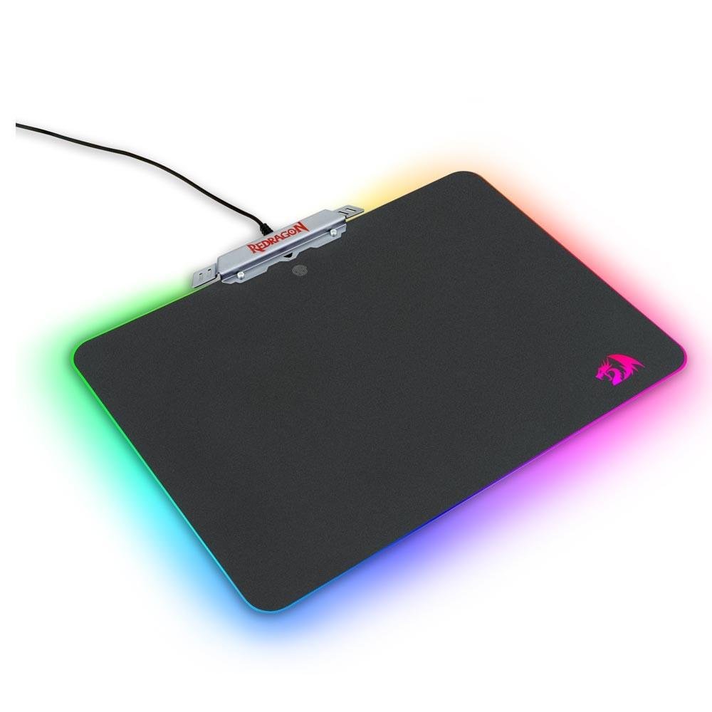 Mousepad Gamer Redragon Kylin, Rígido, RGB, Speed, Médio (350x250mm) - P008 Mousepad Gamer Redragon Kylin, Rígido, RGB, Speed, Médio (350x250mm) - P008
