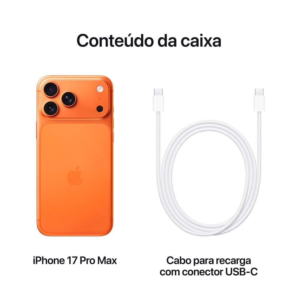 iPhone 17 Pro Max Apple 256GB, Laranja | KaBuM!