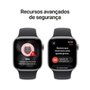 Apple Watch Series 11 GPS, Caixa Cinza-espacial de Alumínio de 42 mm, Pulseira Esportiva Preta, Tamanho P/M - MEQW4AM/A