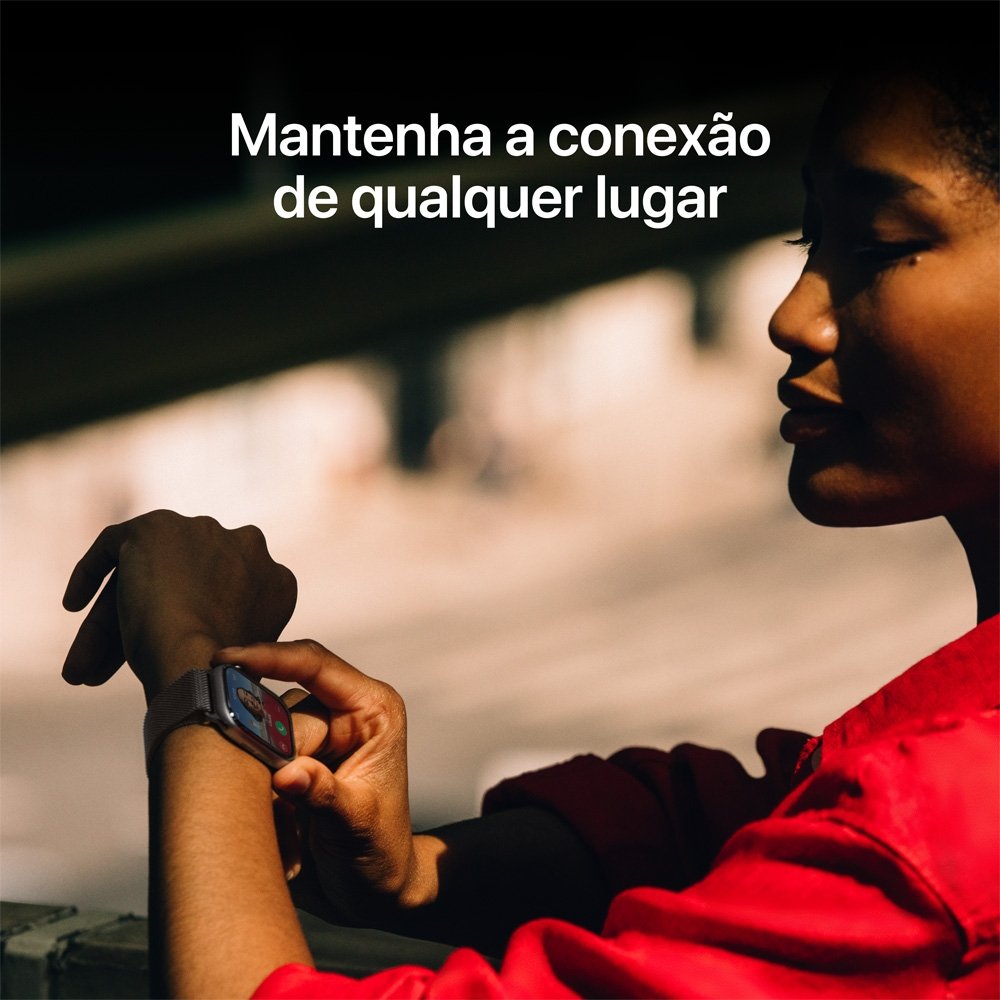 Apple Watch Series 11 GPS, Caixa Cor de Ouro Rosa de Alumínio de 46 mm, Pulseira Esportiva Blush-clara, Tamanho P/M - MEV64AM/A