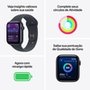 Apple Watch SE 3 GPS, Caixa Meia-noite de Alumínio de 44 mm, Pulseira Esportiva Meia-noite, Tamanho M/G - MEHQ4AM/A