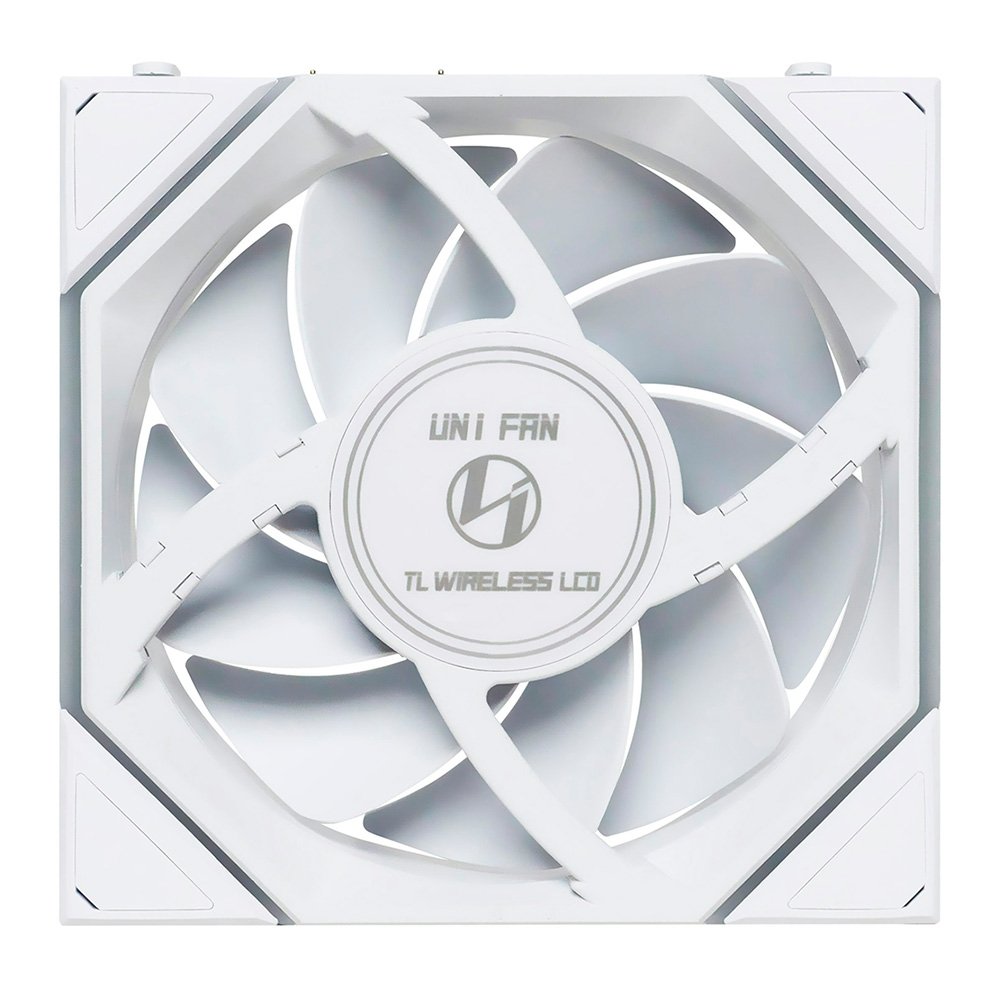 Kit com 3 Ventoinhas Lian Li UNI FAN TL LCD, 120mm, ARGB, Branco - 12TLLCD1W3W