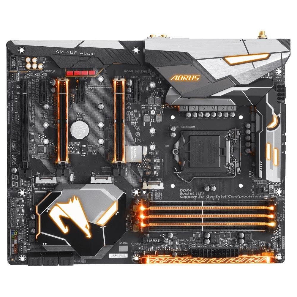 Placa-Mãe Gigabyte Z370 Aorus Gaming 5, Intel LGA 1151, ATX, DDR4 Placa-Mãe Gigabyte Z370 Aorus Gaming 5, Intel LGA 1151, ATX, DDR4