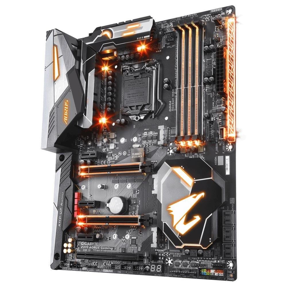 Placa-Mãe Gigabyte Z370 Aorus Gaming 5, Intel LGA 1151, ATX, DDR4 Placa-Mãe Gigabyte Z370 Aorus Gaming 5, Intel LGA 1151, ATX, DDR4