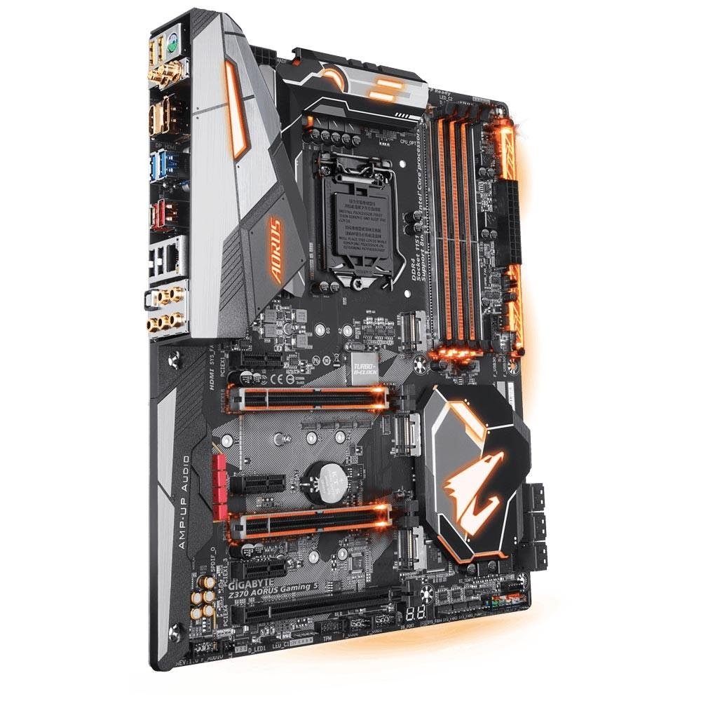 Placa-Mãe Gigabyte Z370 Aorus Gaming 5, Intel LGA 1151, ATX, DDR4 Placa-Mãe Gigabyte Z370 Aorus Gaming 5, Intel LGA 1151, ATX, DDR4