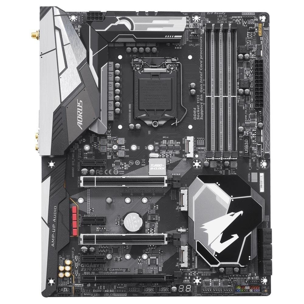 Placa-Mãe Gigabyte Z370 Aorus Gaming 5, Intel LGA 1151, ATX, DDR4 Placa-Mãe Gigabyte Z370 Aorus Gaming 5, Intel LGA 1151, ATX, DDR4