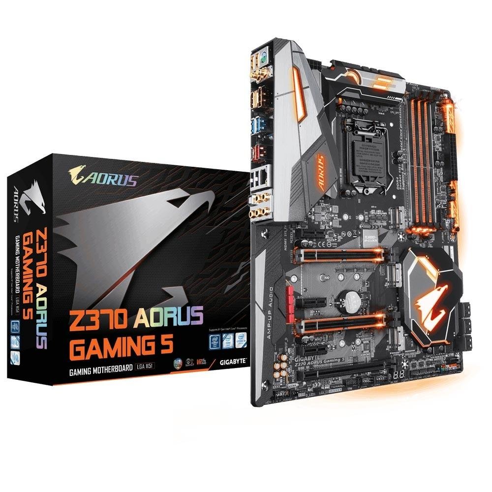Placa-Mãe Gigabyte Z370 Aorus Gaming 5, Intel LGA 1151, ATX, DDR4 Placa-Mãe Gigabyte Z370 Aorus Gaming 5, Intel LGA 1151, ATX, DDR4