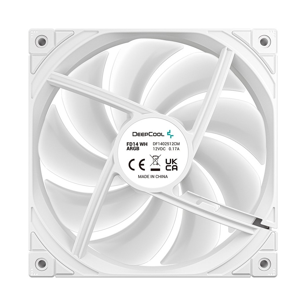 Ventoinha DeepCool FD14, 140mm, ARGB, Branca - R-FD14-WHAPN1-G