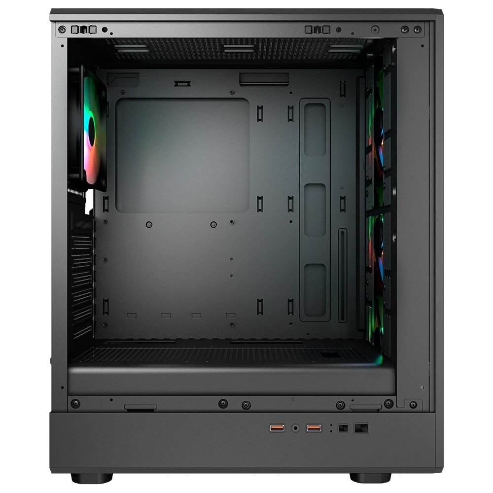 Gabinete Gamer Cougar MX600, Mid Tower, RGB, ATX, Lateral em Vidro Temperado, com 4 Fans, Preto - 382GA50.0001