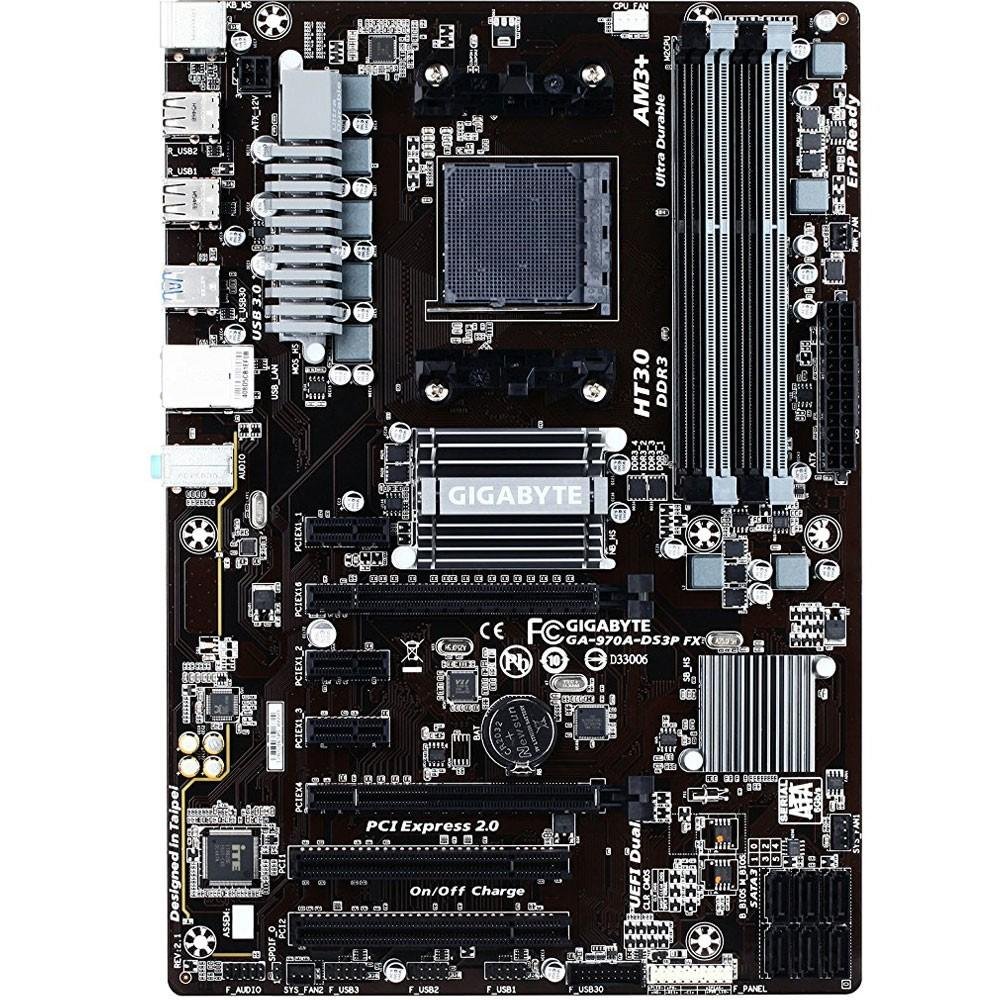 Placa-Mãe Gigabyte GA-970A-DS3P FX, AMD AM3+, ATX, DDR3 Placa-Mãe Gigabyte GA-970A-DS3P FX, AMD AM3+, ATX, DDR3
