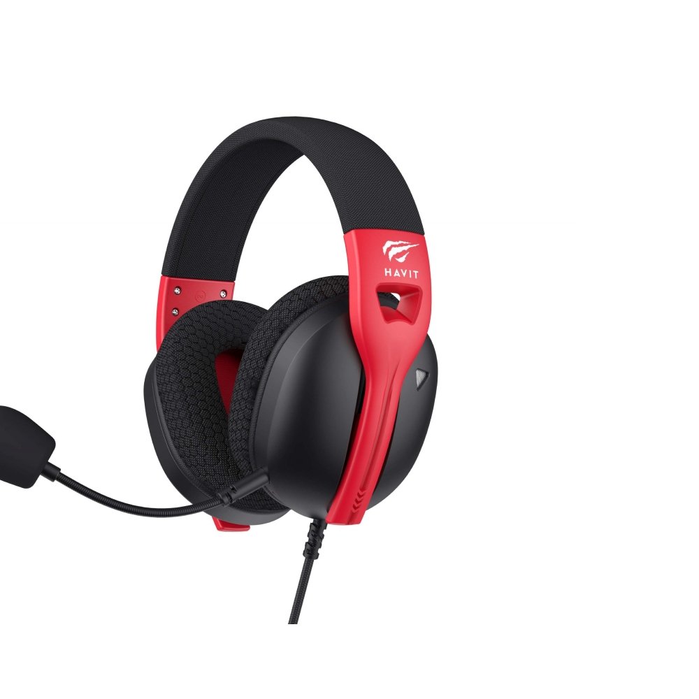 Headset Gamer Havit Fuxi H5D, RGB, Drivers de 50mm, P3, Multiplataforma, Preto e Vermelho - Fuxi-H5D Black/Red