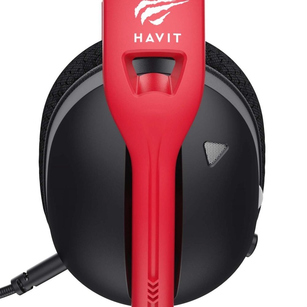 Headset Gamer Havit Fuxi H5D, RGB, Drivers de 50mm, P3, Multiplataforma, Preto e Vermelho - Fuxi-H5D Black/Red