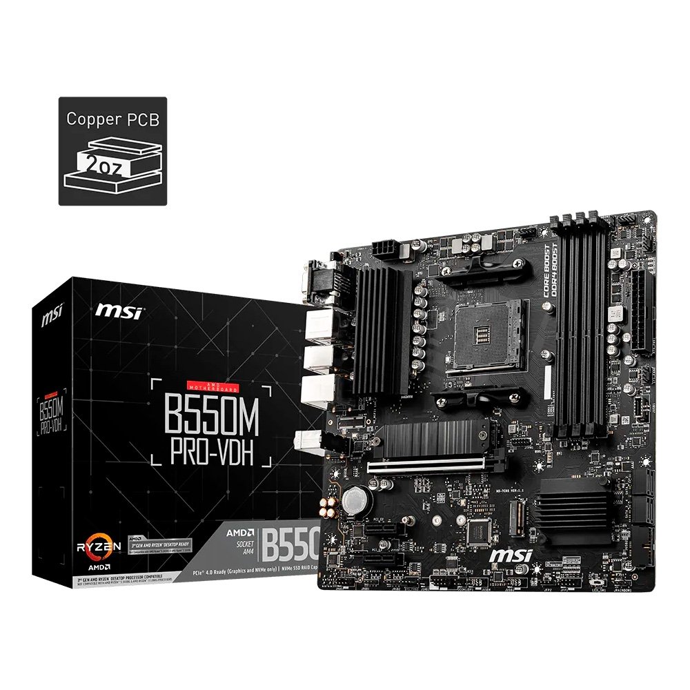 Placa-Mãe MSI B550M PRO-VDH | AMD AM4 | KaBuM!