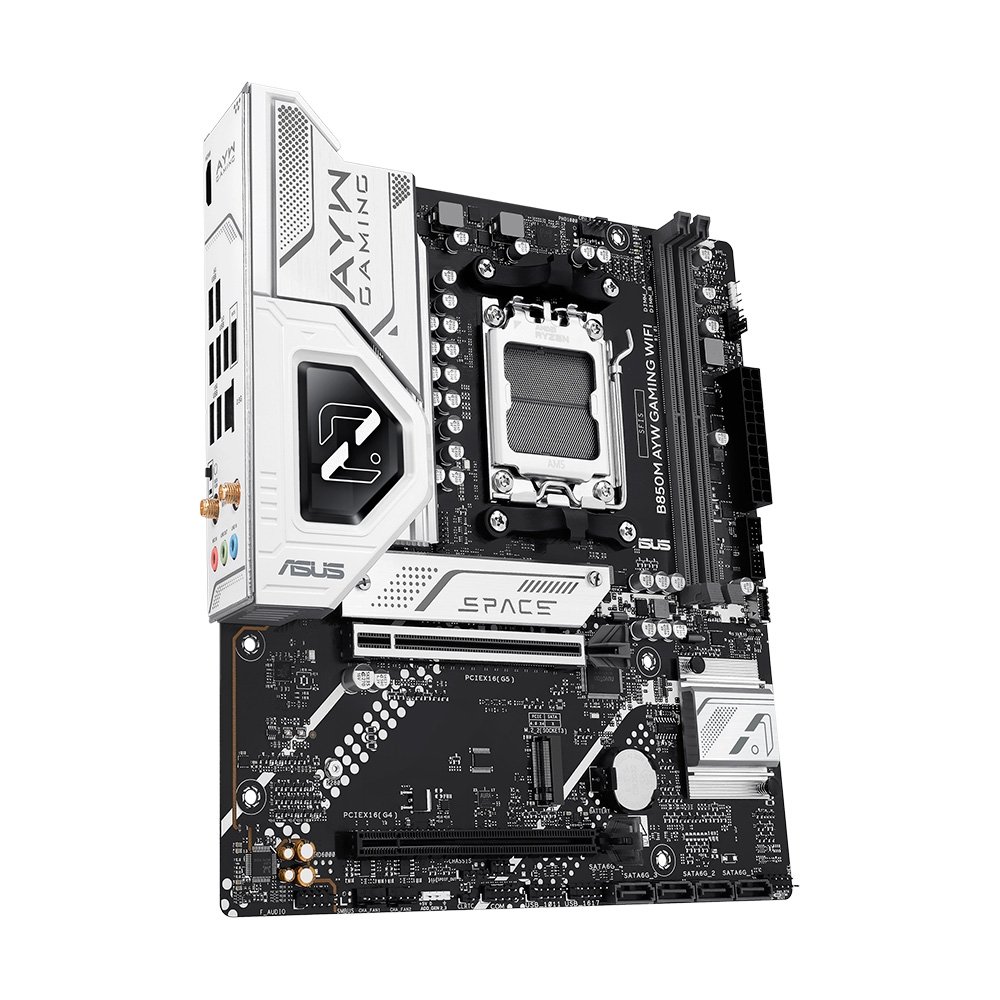 Placa-Mãe ASUS B850M AYW GAMING WIFI, AMD AM5, mATX, DDR5, Wi-Fi 6, Preto - 90MB1LW0-M0EAY0 Placa-Mãe ASUS B850M AYW GAMING WIFI, AMD AM5, mATX, DDR5, Wi-Fi 6, Preto - 90MB1LW0-M0EAY0