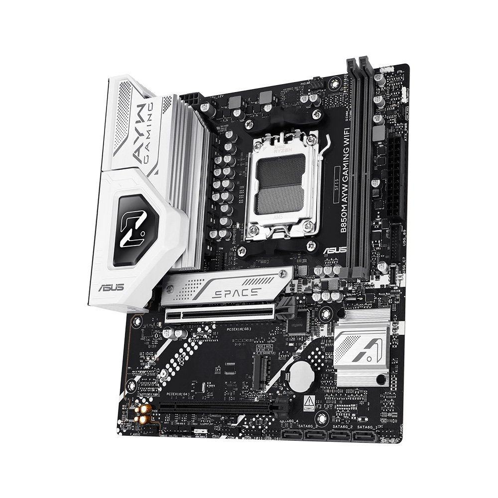 Placa-Mãe ASUS B850M AYW GAMING WIFI, AMD AM5, mATX, DDR5, Wi-Fi 6, Preto - 90MB1LW0-M0EAY0 Placa-Mãe ASUS B850M AYW GAMING WIFI, AMD AM5, mATX, DDR5, Wi-Fi 6, Preto - 90MB1LW0-M0EAY0