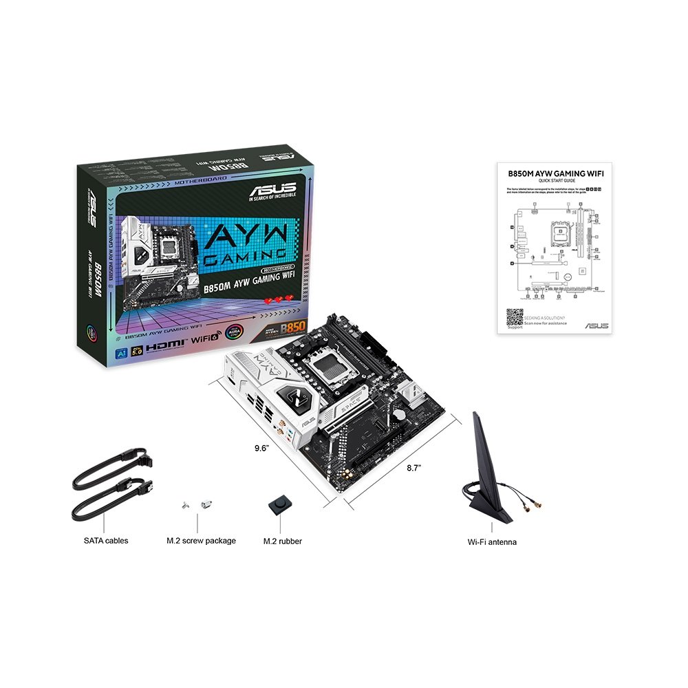Placa-Mãe ASUS B850M AMD AM5 DDR5 | KaBuM!
