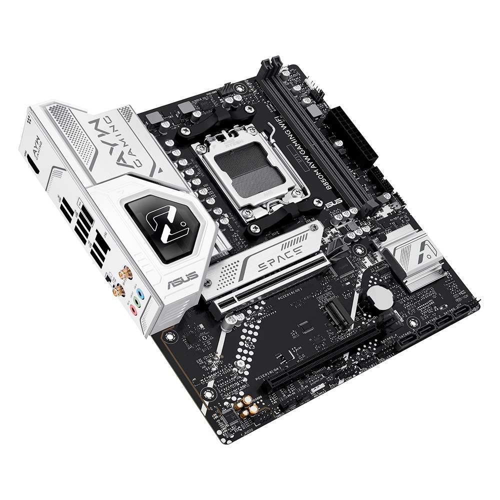 Placa-Mãe ASUS B850M AYW GAMING WIFI, AMD AM5, mATX, DDR5, Wi-Fi 6, Preto - 90MB1LW0-M0EAY0 Placa-Mãe ASUS B850M AYW GAMING WIFI, AMD AM5, mATX, DDR5, Wi-Fi 6, Preto - 90MB1LW0-M0EAY0