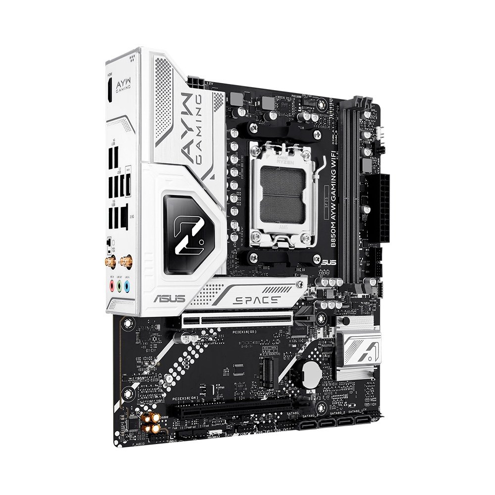 Placa-Mãe ASUS B850M AYW GAMING WIFI, AMD AM5, mATX, DDR5, Wi-Fi 6, Preto - 90MB1LW0-M0EAY0 Placa-Mãe ASUS B850M AYW GAMING WIFI, AMD AM5, mATX, DDR5, Wi-Fi 6, Preto - 90MB1LW0-M0EAY0