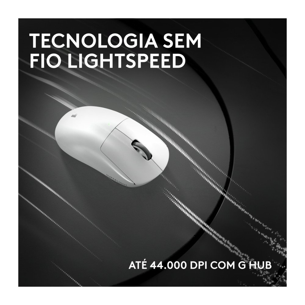 Logitech GPROX SUPERLIGHT 2c ホワイト Mouse Gamer Sem Fio Logitech G PRO X Superlight 2c Branco