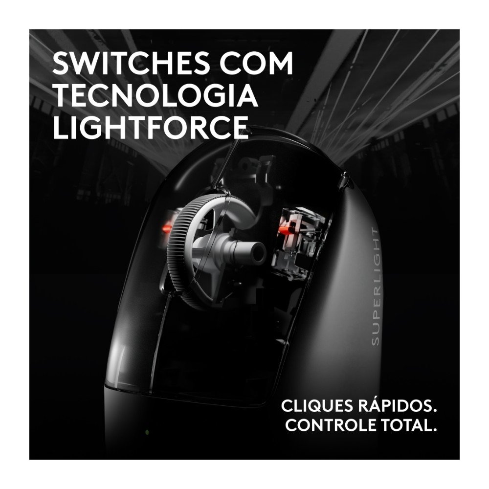 Mouse Gamer Sem Fio Logitech G PRO X SUPERLIGHT 2c, 5 botões, sensor 44K DPI, Atualização de até 8 kHz, PC e Mac, Branco - 910-007537 Mouse Gamer Sem Fio Logitech G PRO X SUPERLIGHT 2c, 5 botões, sensor 44K DPI, Atualização de até 8 kHz, PC e Mac, Branco - 910-007537