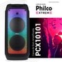 Caixa de Som Acústica Philco PCX10101, 2000W RMS, Bateria Interna (até 20h), Bluetooth e TWS, Preto - 56603810