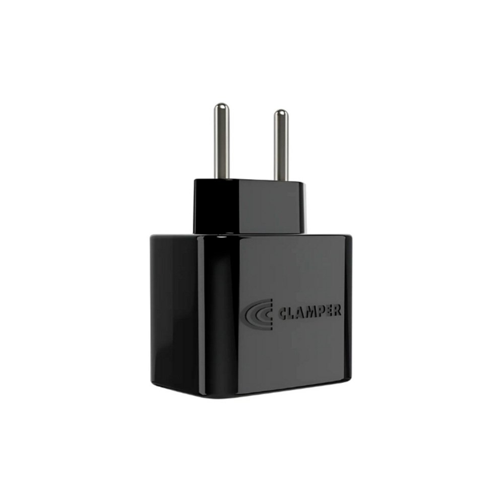 Protetor Contra Surtos Elétricos (DPS), 127/220V, 20 Amperes, 1 Tomada, 2 pinos, iCLAMPER Pocket LCF, 2P 20A, Preto - 28513 Protetor Contra Surtos Elétricos (DPS), 127/220V, 20 Amperes, 1 Tomada, 2 pinos, iCLAMPER Pocket LCF, 2P 20A, Preto - 28513