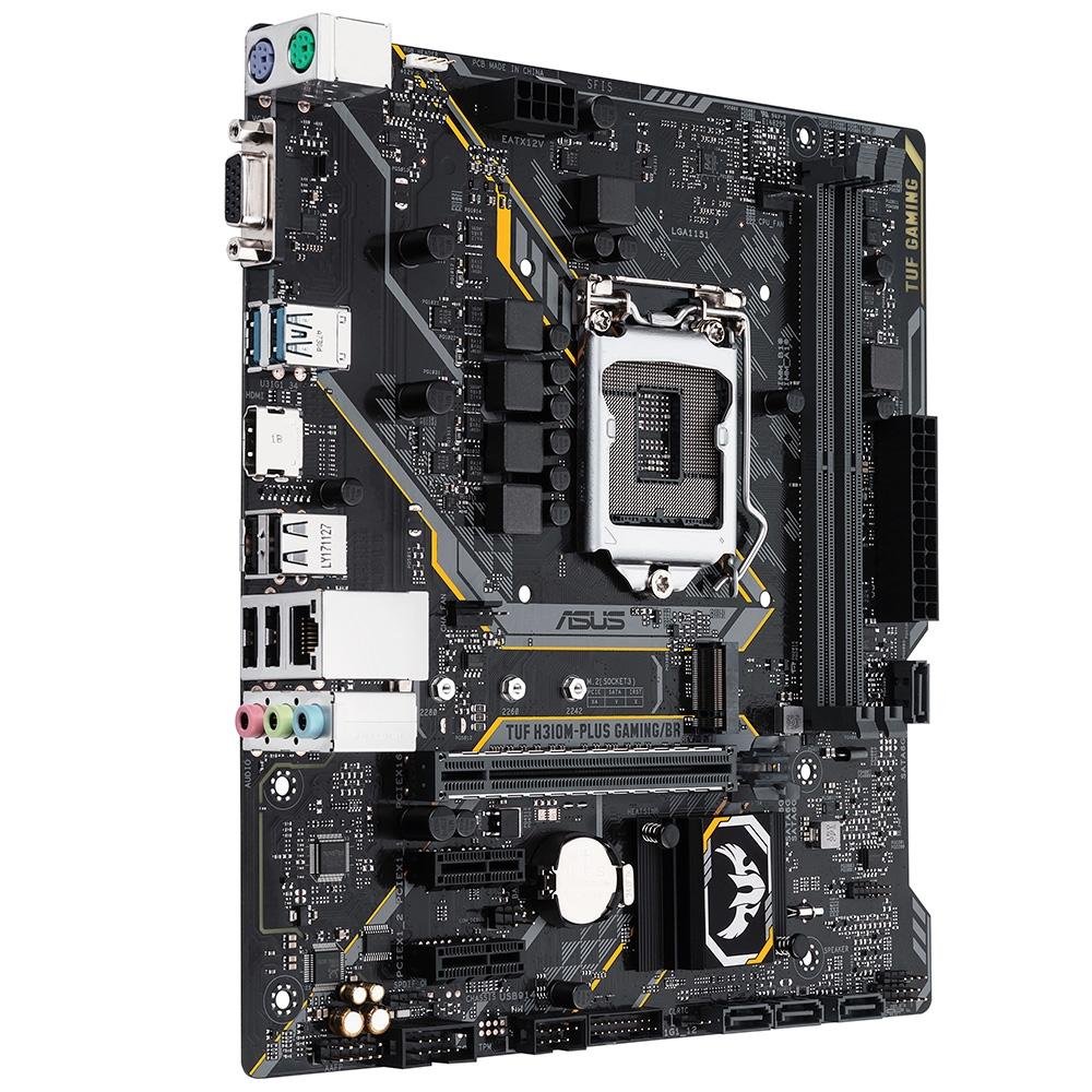 Placa-Mãe ASUS TUF Gaming H310M-Plus/BR, Intel LGA 1151, mATX, DDR4, Preto - TUF H310M-Plus Gaming/BR