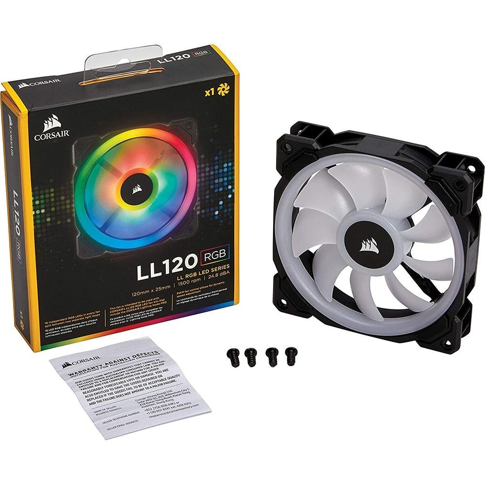 Cooler Fan Corsair LL120 120mm RGB | KaBuM!