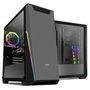 Gabinete NOX Infinity Sigma, RGB Rainbow, Lateral Vidro Temperado,Controlador de Fan, Preto - NXINFINTYSIGMA