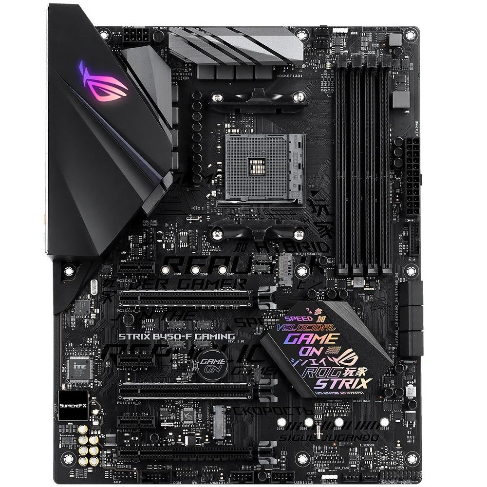 Placa-Mãe ASUS ROG Strix B450-F Gaming, AMD AM4, ATX, DDR4, Preto Placa-Mãe ASUS ROG Strix B450-F Gaming, AMD AM4, ATX, DDR4, Preto