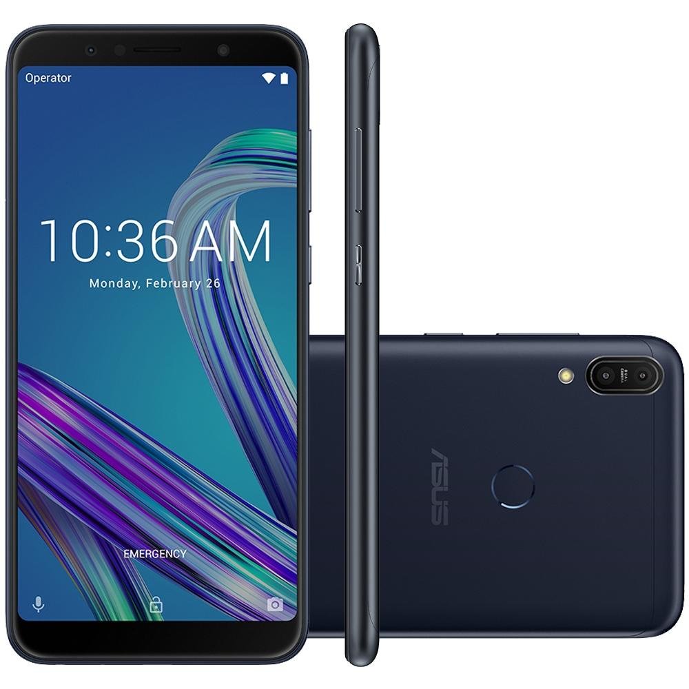 Smartphone Asus Zenfone Max Pro M1, 32GB, 13MP, Tela 6´, Preto - ZB602KL-4A110BR Smartphone Asus Zenfone Max Pro M1, 32GB, 13MP, Tela 6´, Preto - ZB602KL-4A110BR