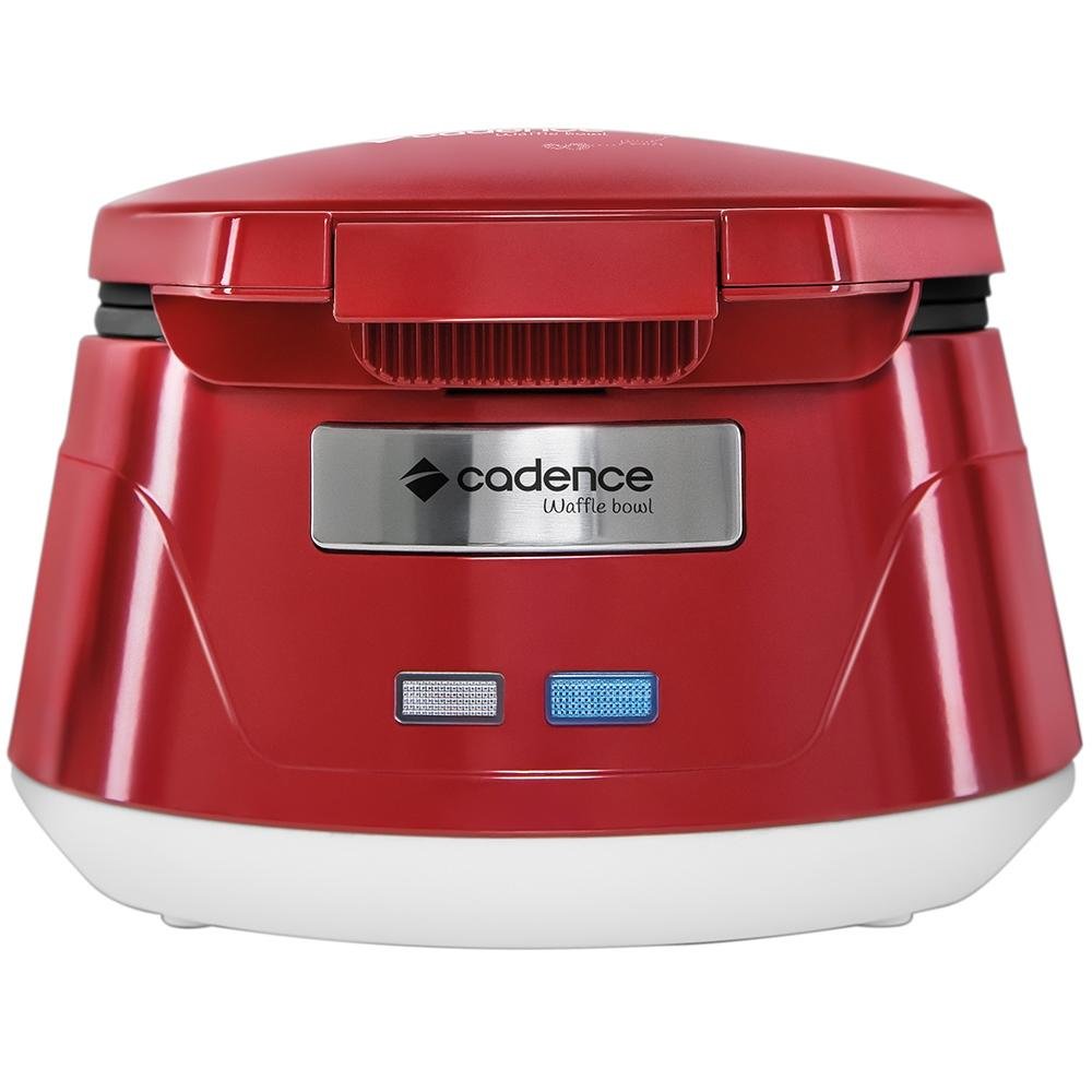 Máquina de Waffle Bowl Cestinha Cadence, Vermelho, WAF101 - 110V Máquina de Waffle Bowl Cestinha Cadence, Vermelho, WAF101 - 110V