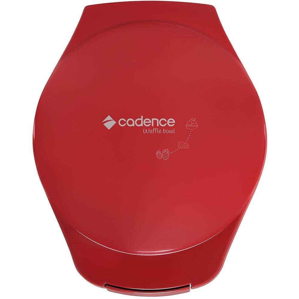Máquina de Waffle Bowl Cestinha Cadence, Vermelho, WAF101 - 110V Máquina de Waffle Bowl Cestinha Cadence, Vermelho, WAF101 - 110V