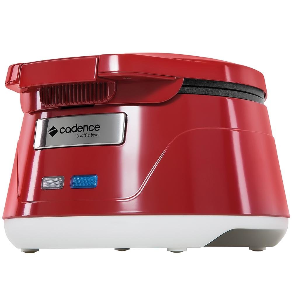 Máquina de Waffle Bowl Cestinha Cadence, Vermelho, WAF101 - 110V Máquina de Waffle Bowl Cestinha Cadence, Vermelho, WAF101 - 110V
