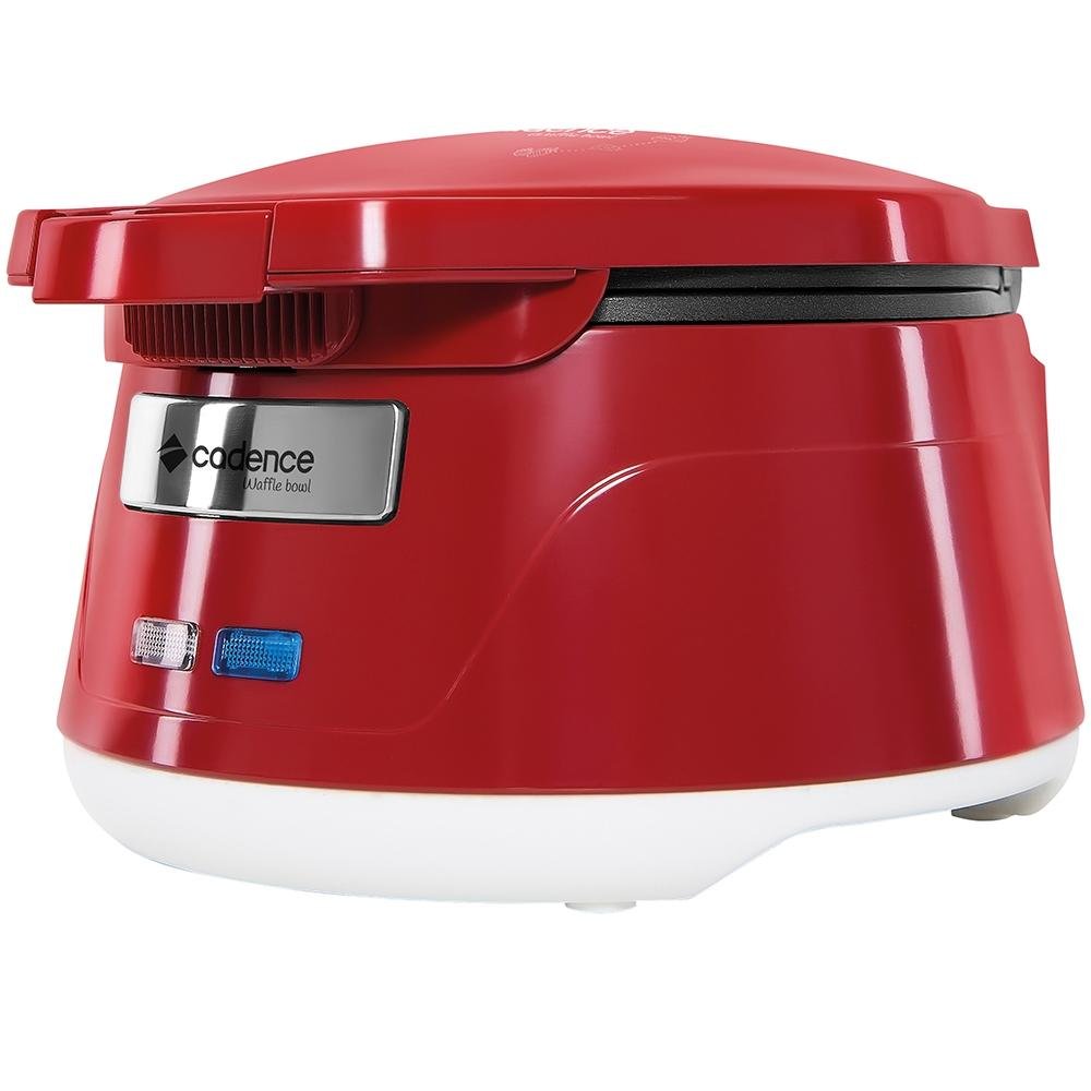 Máquina de Waffle Bowl Cestinha Cadence, Vermelho, WAF101 - 110V Máquina de Waffle Bowl Cestinha Cadence, Vermelho, WAF101 - 110V