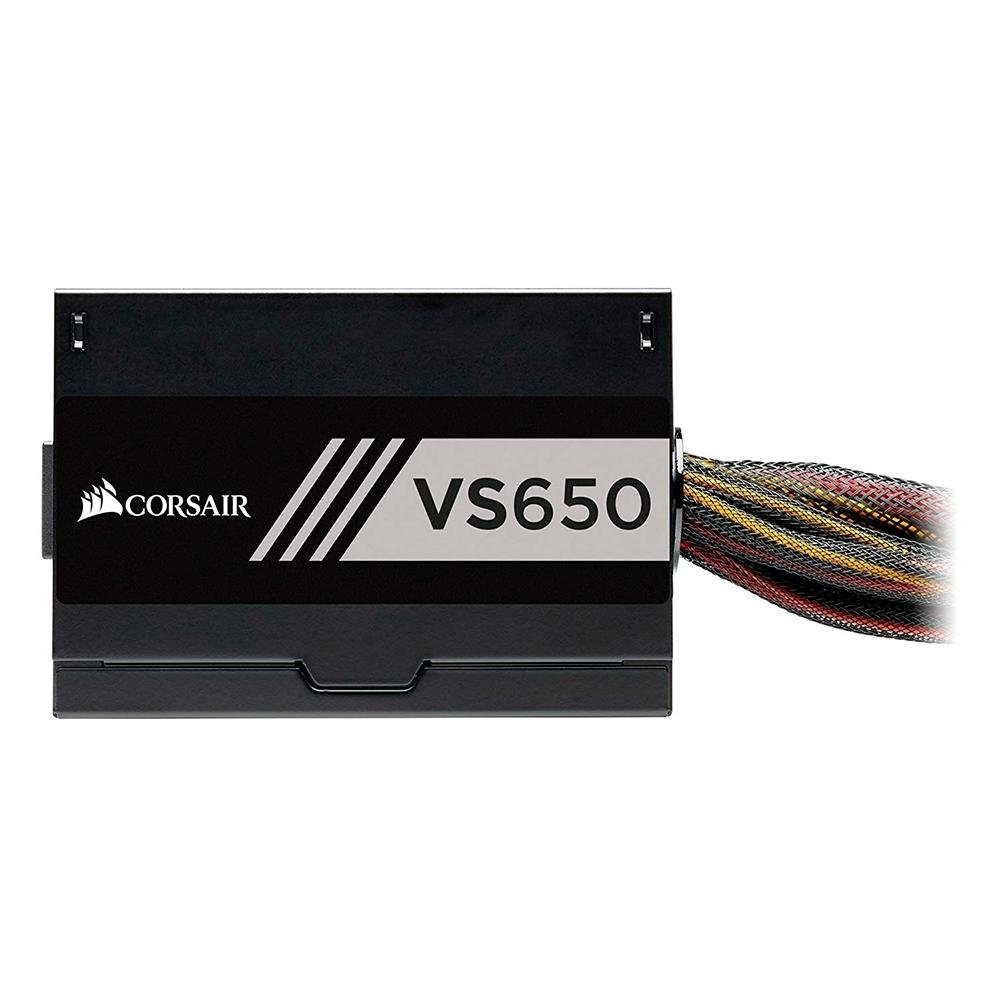 Fonte Corsair VS650, 650W, 80 Plus White, Sem Cabo, Preto - CP-9020172