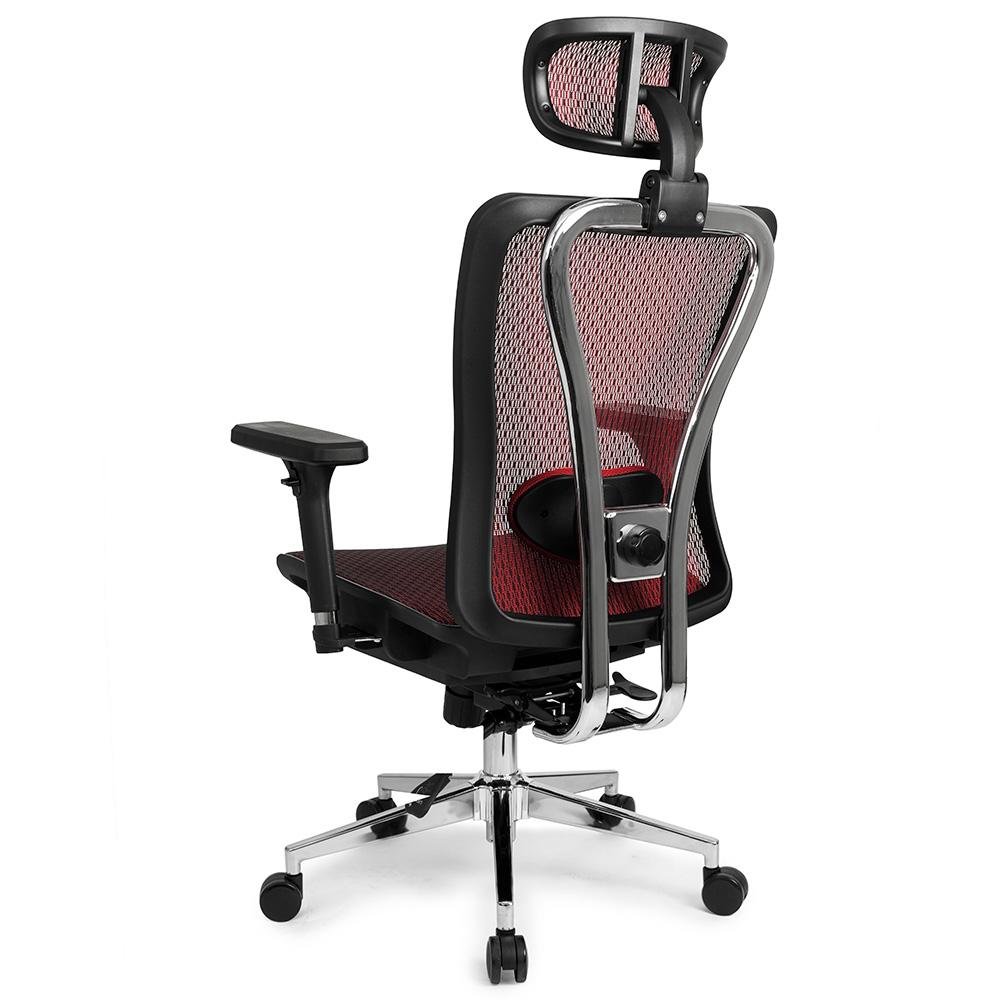 Cadeira de Escritório Ergonômica DT3 Moira, Até 150kg, Apoio de Cabeça e Braço 3D, Cilindro Classe 4, Red - 11216-1