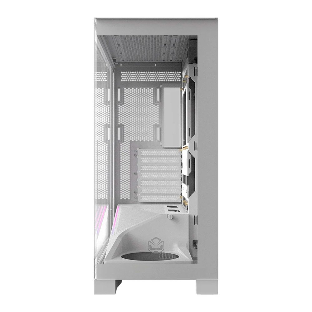 Gabinete Gamer PCYES Forcefield Flow, Mid Tower, RGB, Lateral em Vidro, White Ghost - Gfffwg Gabinete Gamer PCYES Forcefield Flow, Mid Tower, RGB, Lateral em Vidro, White Ghost - Gfffwg