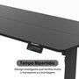 Mesa Office Husky Zenith 200 - Regulagem Elétrica de Altura, Suporta Até 70kg, 2 Memórias, Bivolt, Preta - HDO200PT