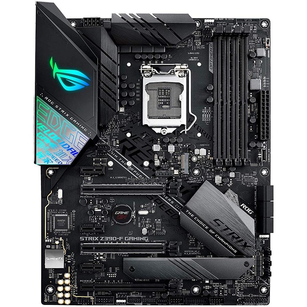 i7 9700K ASUS ROG STRIX Z390-F メモリセット Placa-Mãe Asus para Intel - ROG STRIX Z390-F GAMING| KaBuM!